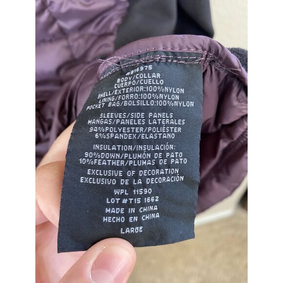 Weatherproof 32 Degrees Womens Lightweight Hybrid Jacket L Purple Black Full-Zip - Picture 5 of 7